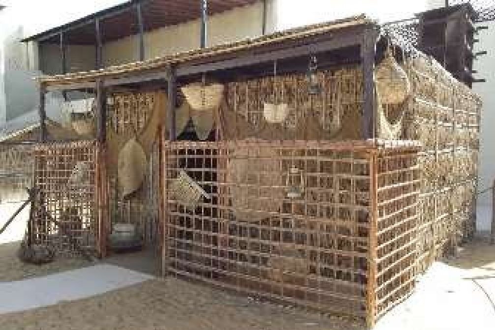 Traditional Arabic seating tent interior